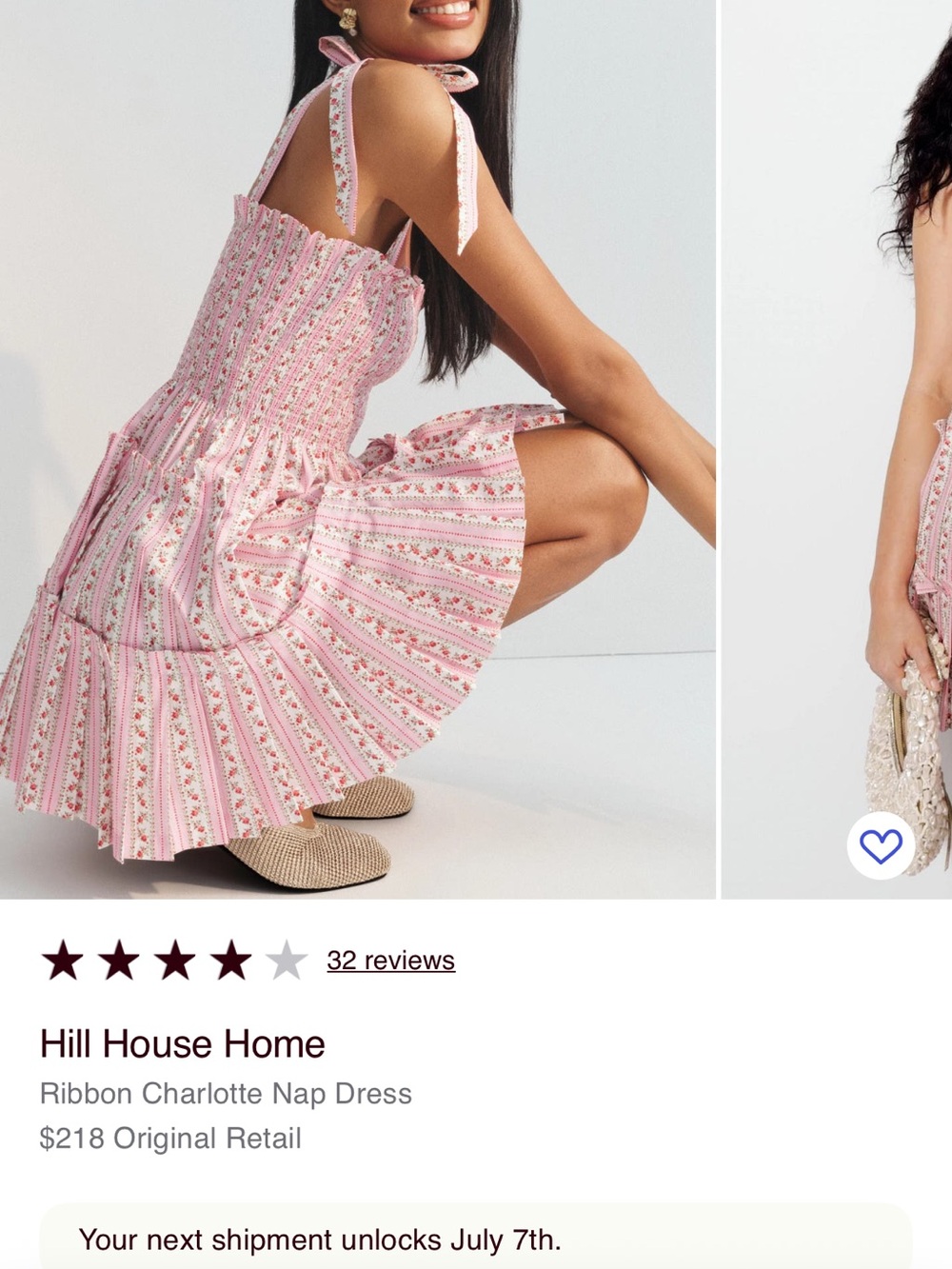 Hill House Home Charlotte Nap Mini Dress - Pink Floral - Picture 5 of 9